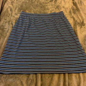 Blue and Black Stripped Skirt